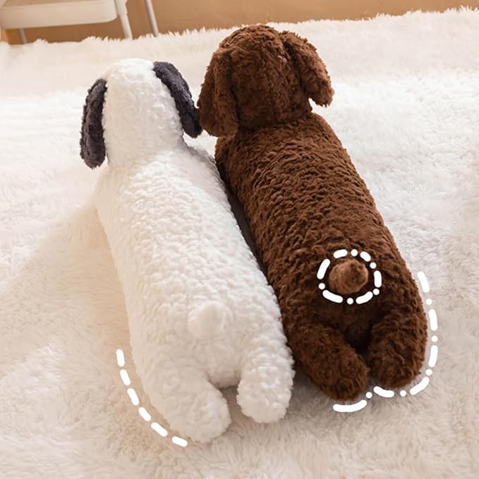 PEACH CAT Dachshund Dog Stuffed Animals 47.2” Long Wiener Puppy Plushies Soft Plush Toys Gifts for Adults Brown