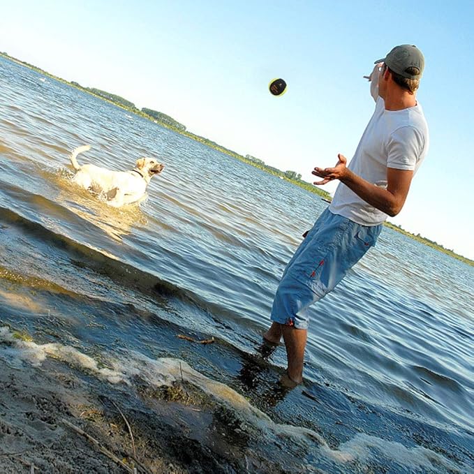 Mihachi Water Toys for Dogs 3 Packs - Bouncing Chew Tennis Balls Floating Toy, Bouncier, Buoyant in Pool or Lake Fun for Small to Medium Dogs