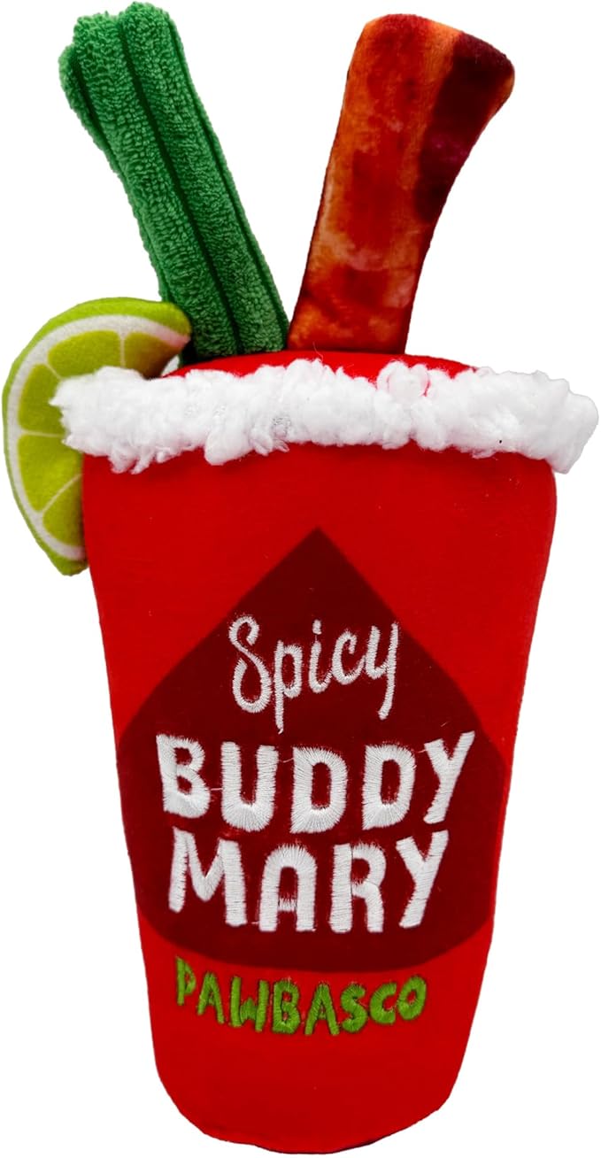 Huxley & Kent Funny Dog Toy w/Squeaker – Power Plush Squeaky Dog Toys for Small, Medium & Large Dogs – Soft Stuffed Animal for Indoor Play & Fetch - Buddy Mary, Large