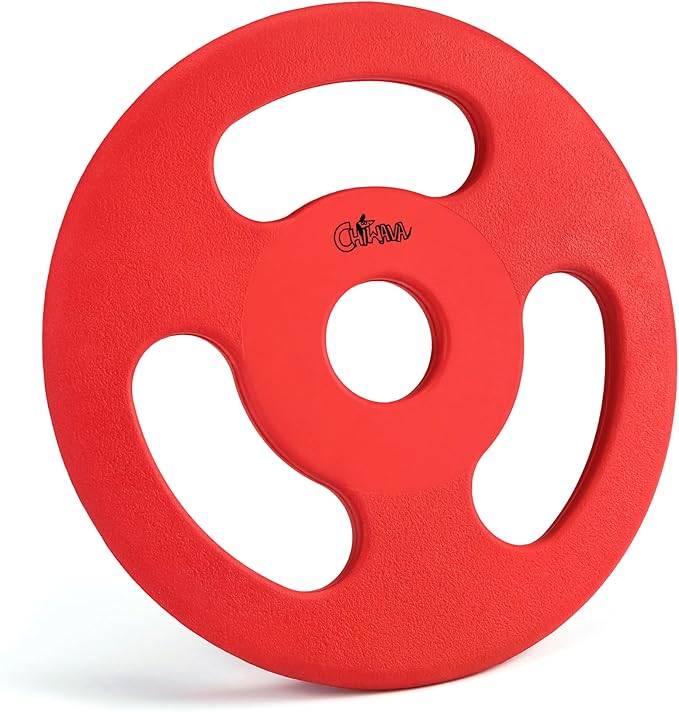 CHIWAVA Rubber Tug-of-War Dog Flying Disc, Flyer Fetch Toy for Dogs Outdoor Play for Large Dogs 8.7"