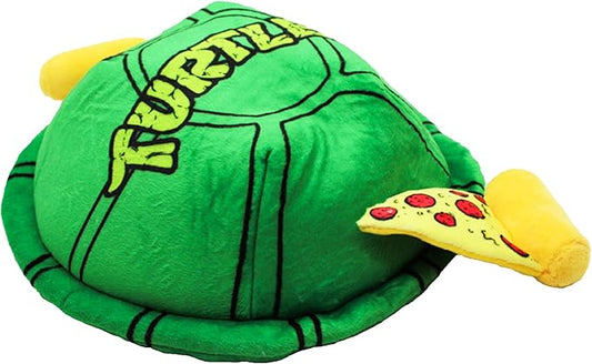 design LAB, Inc. Teenage Mutant Ninja Turtle Official Merchandise | TMNT Toys | Nesting Plush Dog Toy | Turtle Shell with Pepperoni Pup Pizza| Great for Interactive Play