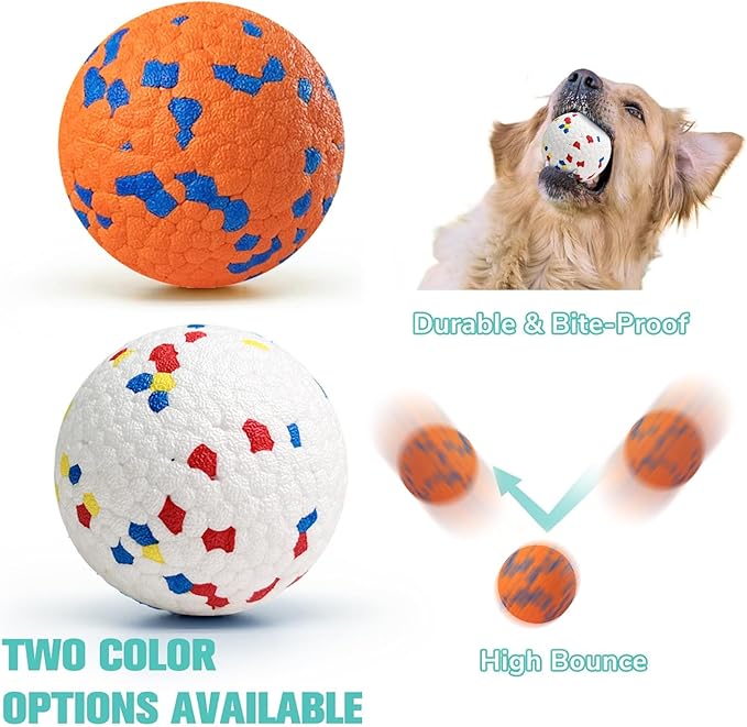 Dog Balls, Chew Toy Tennis for Aggressive Dogs, Interactive Toys for Tossing and Catching, Lightweight Toys That Float on Water, Balls for Large/Medium/Puppies Dogs