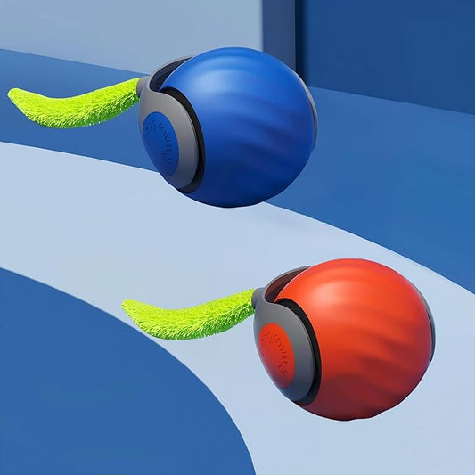 2025 Newly upgraded version 3.0 Cat Toys, Cool Intelligent Interactive Cat Ball for Indoor Bored Cats, Automatic Rolling Ball 3.0 Puzzle Toy, Electronic Rolling Pet Chase (Blue + Orange - 2pcs)