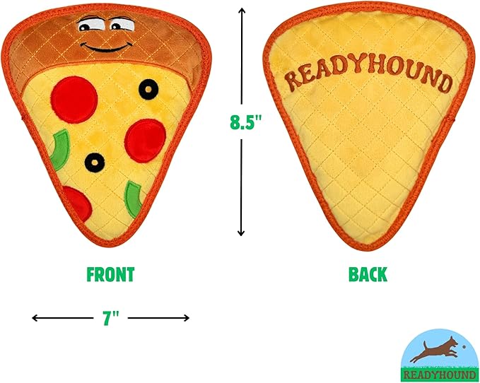 Durable Pizza Squeaky Dog Toy for Aggressive Chewers, Tough Aggressive Dog Chew Toy, Chewer Dog Toy for Puppy, Small, Medium and Large Dogs