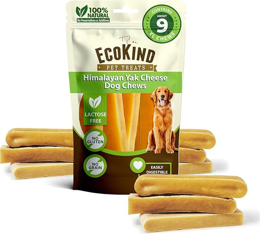 EcoKind Premium Gold Monster Yak Cheese Himalayan Dog Chew, Dog Treats Large Breed, All Natural, High Protein, for Aggressive Chewers, XL - 9+ Chews (3 Lbs)