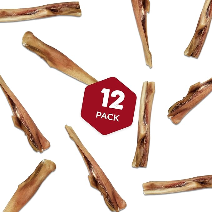 Best Bully Sticks Cheeky Beef Treats - 6 Inch 12 Count (Pack of 1) - Single Ingredient, 100% Grass-Fed, USA Packed, Long-Lasting, Odor Free Alternative to Bully Sticks