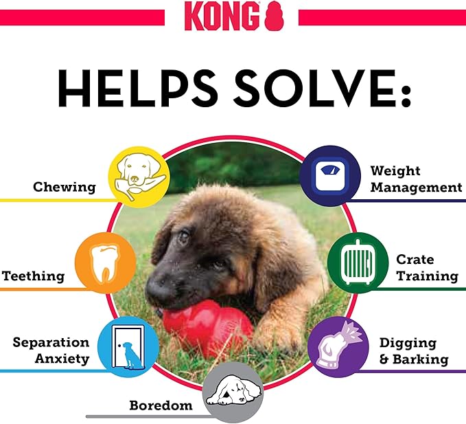 KONG Classic Stuffable Dog Toy - Fetch & Chew Toy for Dogs - Treat-Filling Capabilities & Erratic Bounce for Extended Play Time - Durable Natural Rubber Material - for XX-Large Dogs