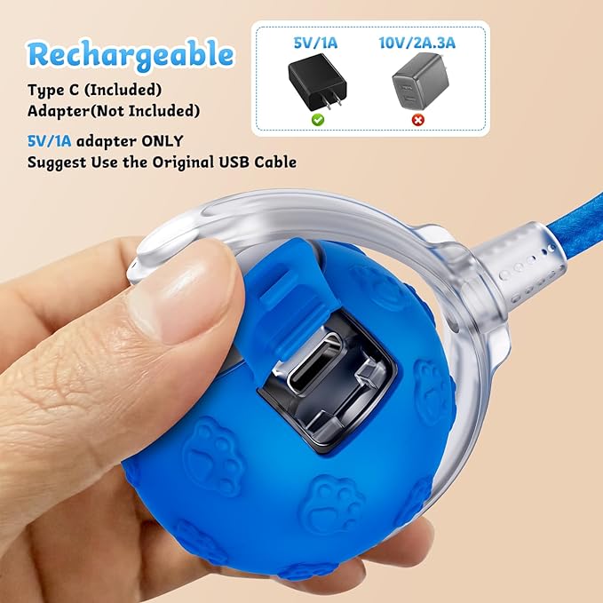 Interactive Cat Toys for Indoor Cats, 2025 New Upgraded Moving Cat Ball with Chirping Sound, Rechargeable Fast Rolling Ball, Fun Automatic Kitten Toys for Bored Adult Kitten Exercise, Blue