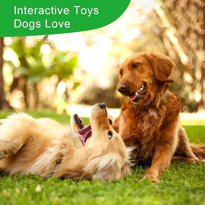 2 Pack Dog Chew Toys for Aggressive Chewers, Beef Flavor Indestructible Nylon Puppy Bone Tough Teething & Calming for Large Medium Breeds(20lbs-75lbs) Birthday Gift Christmas