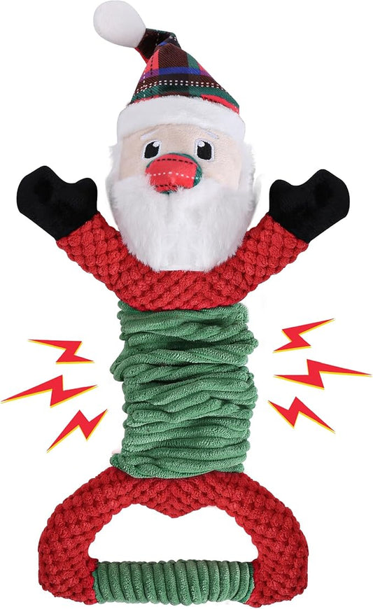 Dog Plush Squeak Toy, Durable, Christmas, Medium, Large, Small Dogs, Puppy Teething, Chewing, Playing