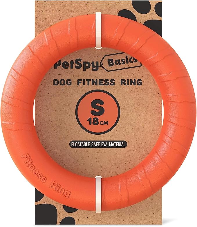 PetSpy Dog Training Ring for Outdoor Fitness Floatable Pulling Toy and Flying Disc Interactive Play Tool for Small Medium Large Dogs