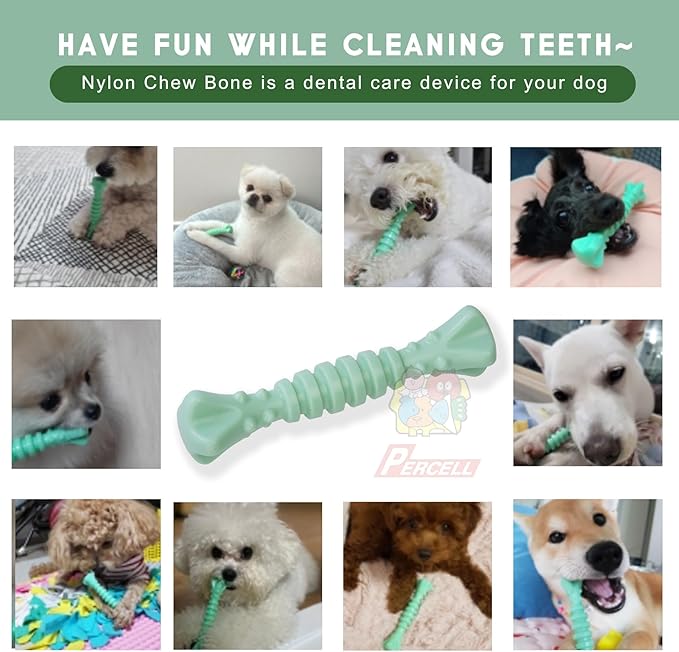 7-1/2" Dog Chew Toys - Thermoplastic Rubber Dog Chew Spiral Bone with Hami Melon Flavor, for Medium Large Dogs (Hami Melon)