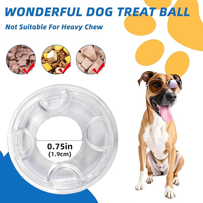 Interactive Puzzle Dog Treat Ball, Treat Dispensing Enrichment Dog Toys Ball, XL, 5.51 in (14 cm)