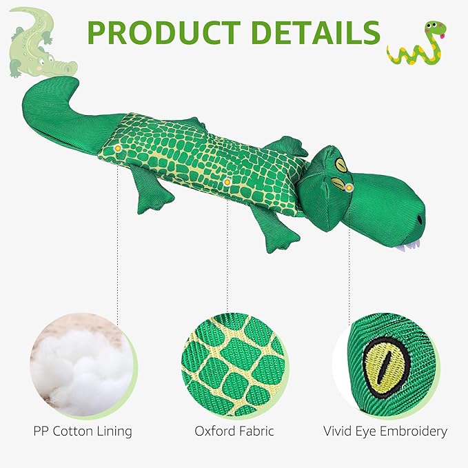 SCENEREAL Dog Water Toy for Small Medium Dogs- 2 Pack Floating Dog Toys Squeaky Toys for Pool Fetch, Crocodile & Snake Shape Durable Pet Chew Toy Summer Outdoor Interactive Play