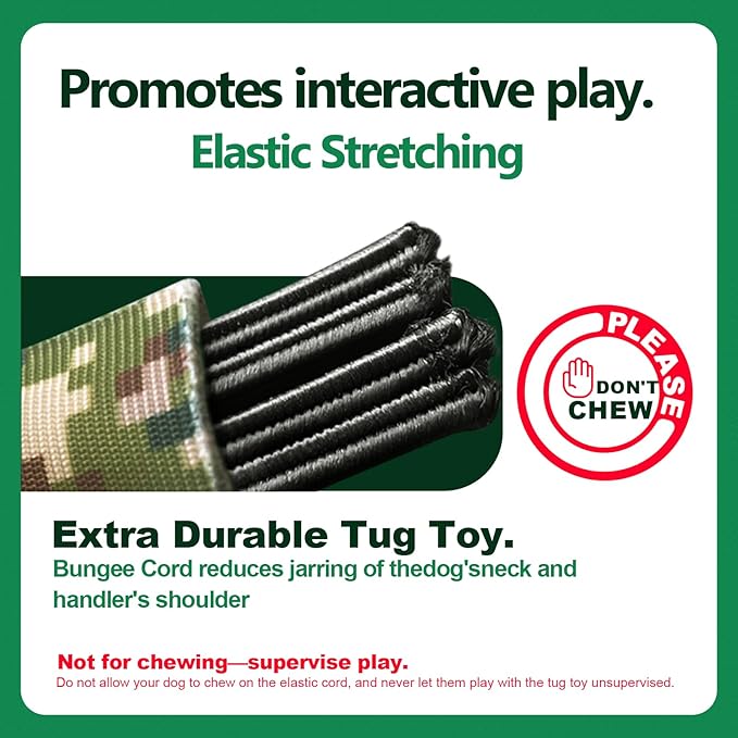 Tug-of-War Dog Toy for Large Breeds – Heavy Duty Dog Tug Toy for Aggressive Chewers, Elastic Bungee Rope Chew Toy for Interactive Play and Training