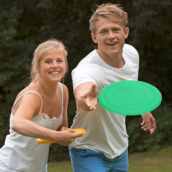 Vinsot Flying Discs Bulk Flying Discs for Kids Soft Rubber Flyer Disk Outdoor for Children Adults for Sports Party Favors, 7 Colors