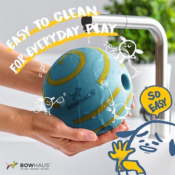 CAPHAUS Wobble Giggle Ball for Dogs, 5.5 Inch Durable Dog Exercise Toys, Non-Toxic Indestructible PVC Giggle Ball, Interactive Fun Squeaky Chew Toy for Indoor Outdoor Play