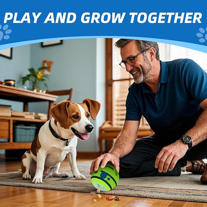 Interactive Puzzle Dog Treat Ball, Treat Dispensing Enrichment Dog Toys Ball, L, 3.94 in (10 cm)