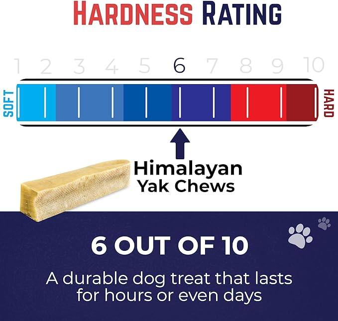 Devil Dog Pet Co. Himalayan Yak Cheese Dog Chews, Large - 1 Pack, 100% Natural & Healthy, Lactose-Free, Long-Lasting Dog Treats, Premium Yak Milk Chew Bones for Dogs