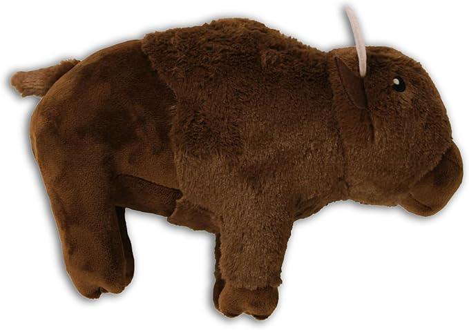 design LAB, Inc. Official Yellowstone Merchandise | Bison Shaped Plush Toy - Large Stuffed Animal for Dogs | Soft Plushie with a Squeaky Chuckle Sound