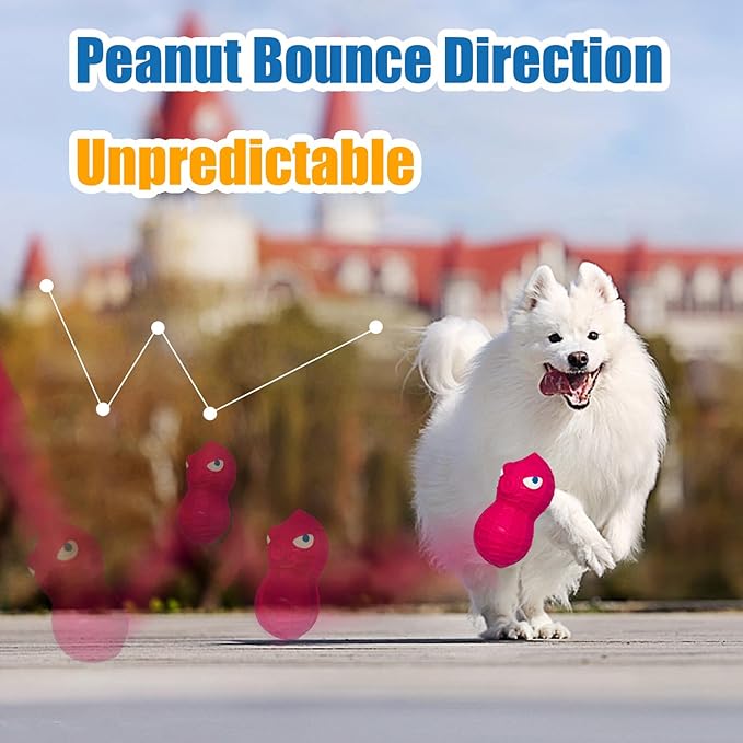 Squeaky Dog Toys for Medium Dogs Toys Squeaky - Latex Dog Squeaky Toys, Cute Peanut Dog Toys for Large Dogs, Medium Breeds 3pcs