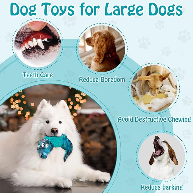 Dog Chew Toys for Aggressive Chewers - Tough Dog Toys for Medium/Large/Super Chewers Dogs