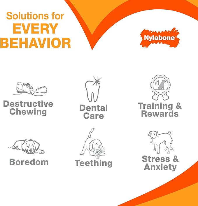 Nylabone Ergonomic Hold Wishbone Power Chew Toy for Dogs, Dog Toys for Aggressive Chewers, Bison Flavor, Large - Up to 50 lbs, 1 Count