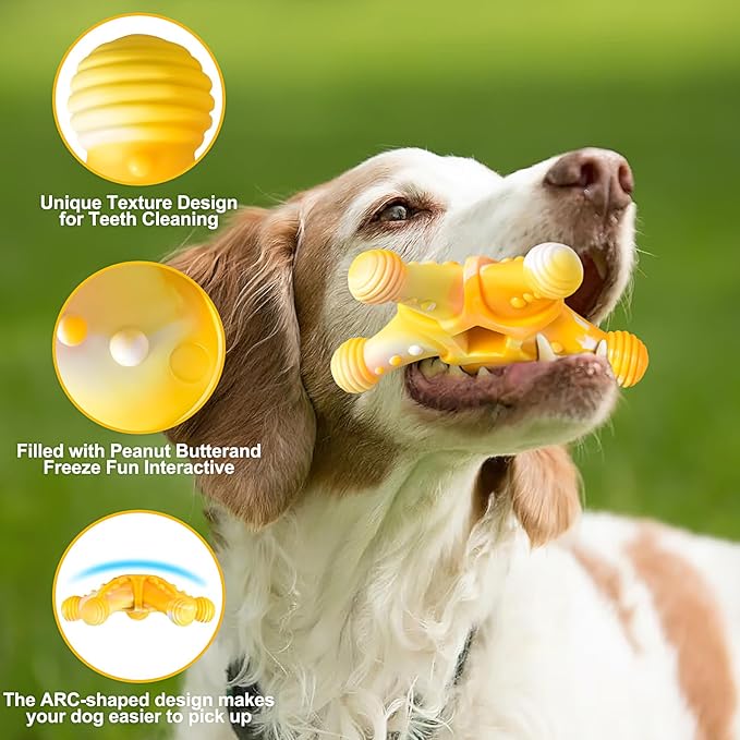 KXK Indestructible Dog Toys for Aggressive Chewers, Tough Dog Chew Toys for Large Medium Breed, Dog Bones Chew Toys for Super Chewer