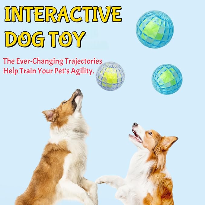 3Pcs Dog Ball Toy for Aggressive Chewers Cute Interactive Fetch Toys Tennis Ball Included Floating Squeaky Durable Pack of 3