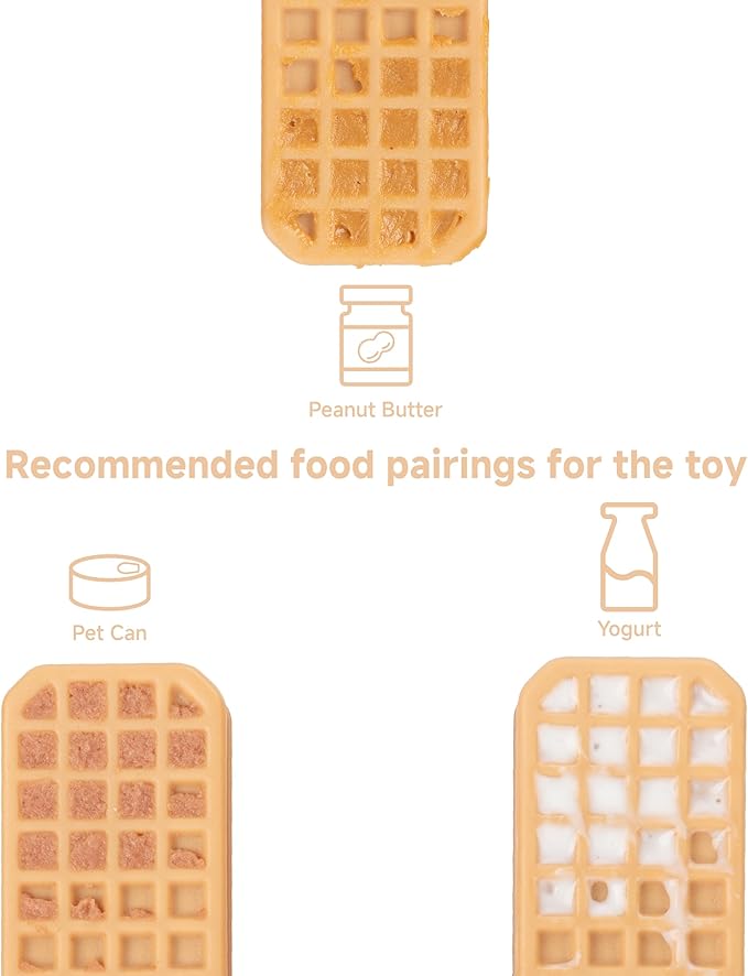 Durable Chew Toys for Medium Dogs - Set of 3 Peanut Butter Flavor Dental Chew Toys, Long-Lasting Nylon for Aggressive Chewers, Reduces Tartar and Plaque