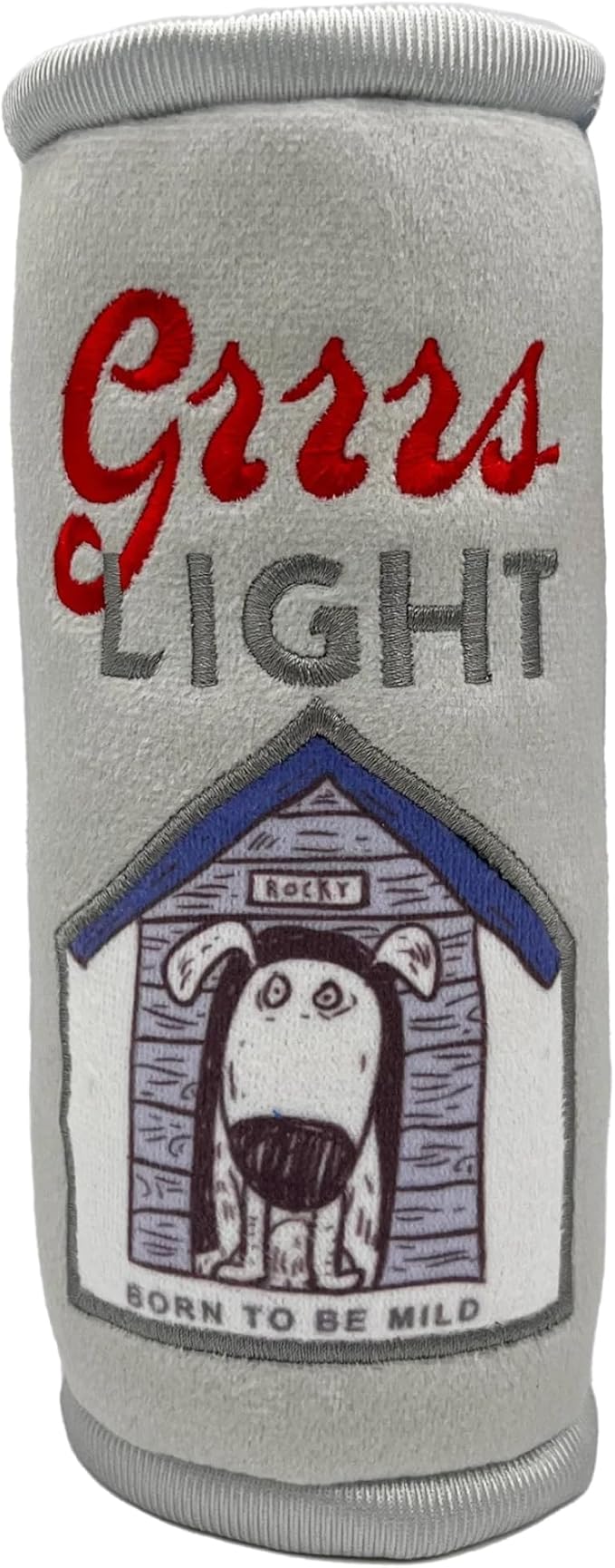 Huxley & Kent Funny Dog Toy w/Squeaker – Power Plush Squeaky Dog Toys for Small, Medium & Large Dogs – Soft Stuffed Animal for Indoor Play & Fetch - Grrrs Light, Small