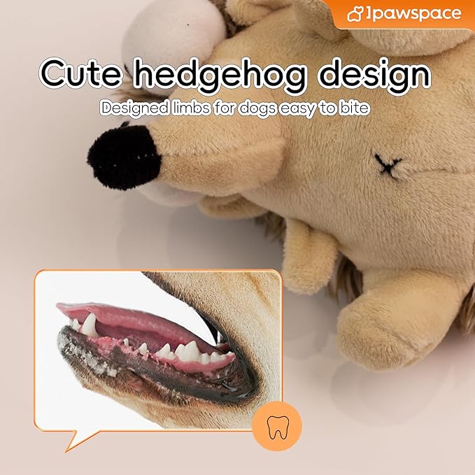 Interactive Dog Toy That Moves Active Ball for Dogs with Rechargeable Battery, Self Moving Balls and Plush Cover for Small & Medium Dogs to Chase, Barking Dog Toy Hedgehog (1 pack, Hedgehog)