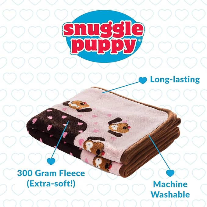SmartPetLove Snuggle Puppy Blanket for Pets - Cozy Dog Blanket for Small Dogs - Machine Washable Dog Blanket