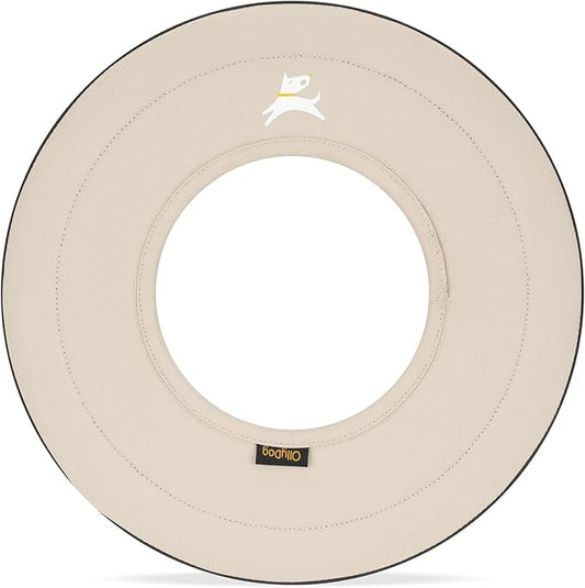 OllyDog Super Flyer | Durable Dog Frisbee | Soft & Lightweight Flying Disc | Gentle on Teeth & Gums | Water-Resistant Outdoor Toy (Con Leche)