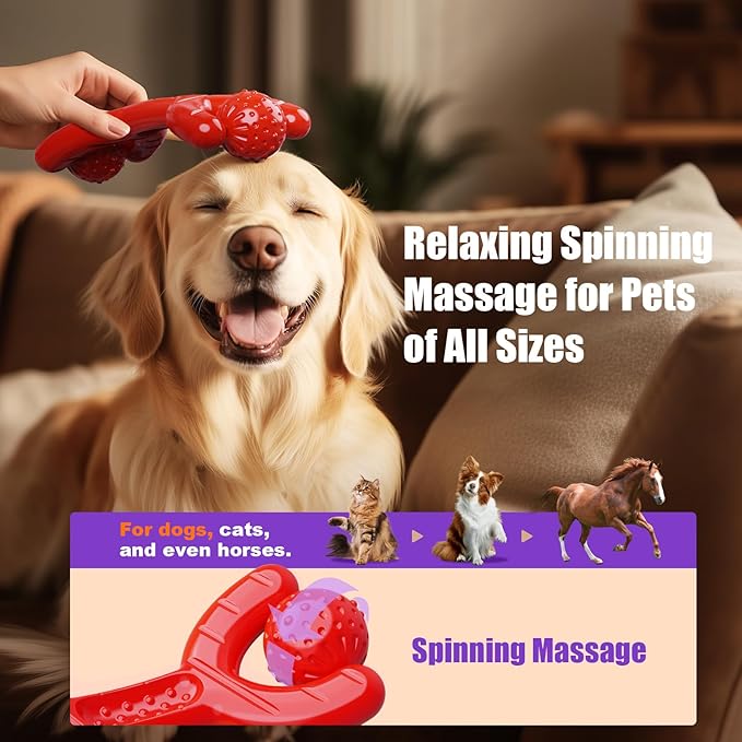 Indestructible Dog Toys for Aggressive Chewers, Heavy Duty Chew Proof Toys for Large Dogs, Durable Interactive Chew Toys for Adult Dogs with Anxiety Relief, Real Vanilla Flavor