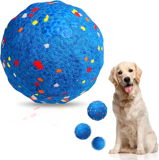 Interactive Dog Toys Ball, Automatic Moving, Bouncing Chew Toys, E-TPU Material, Suitable for Large and Medium-Sized Dogs, Used for Boredom Relief and Daily Training, USB Rechargeable (Blue)