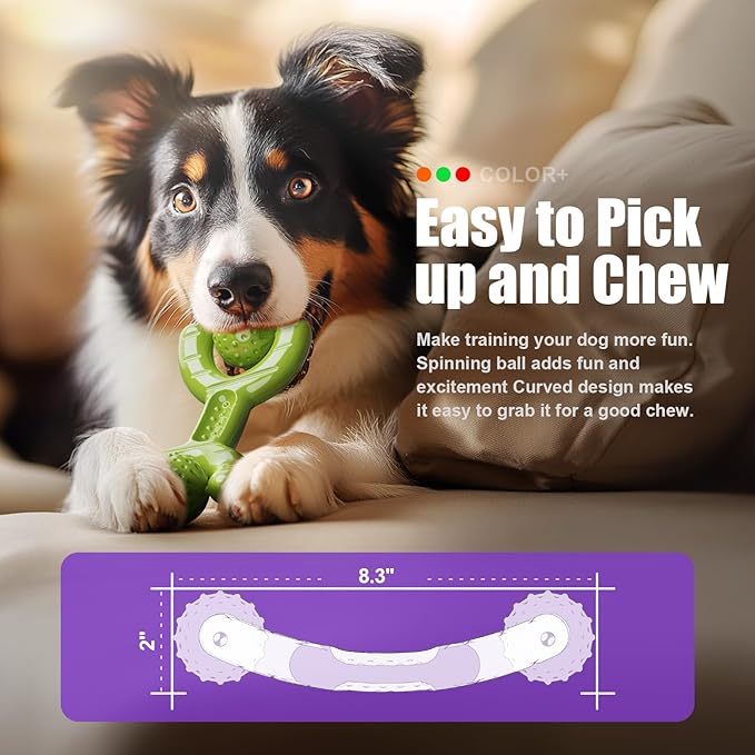 Indestructible Dog Toys for Aggressive Chewers, Heavy Duty Chew Proof Toys for Large Dogs, Durable Interactive Chew Toys for Adult Dogs with Anxiety Relief