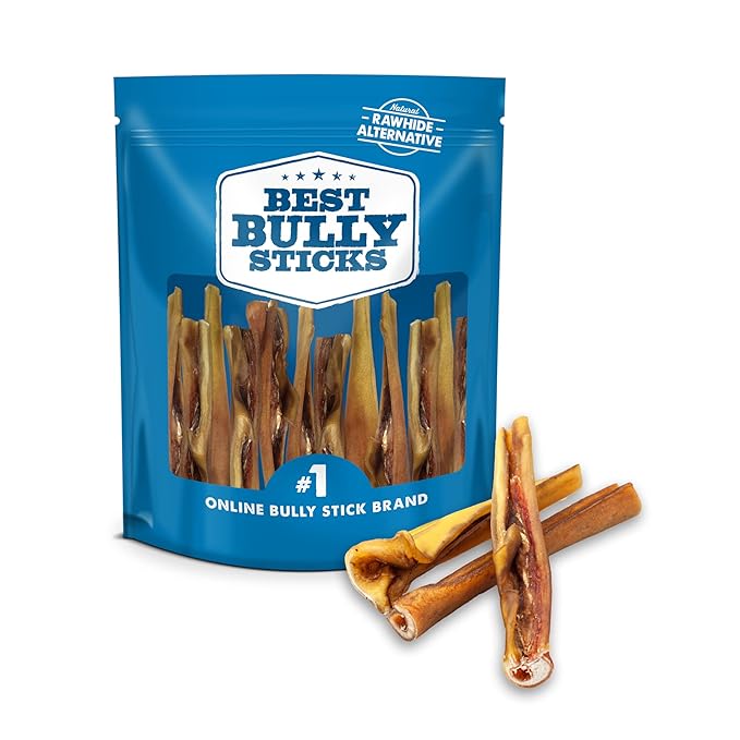 Best Bully Sticks Cheeky Beef Treats - 6 Inch 12 Count (Pack of 1) - Single Ingredient, 100% Grass-Fed, USA Packed, Long-Lasting, Odor Free Alternative to Bully Sticks