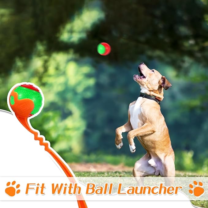 4 Packs Large Dog Balls, 4.5 inch Squeaky Dog Balls, High Bouncy Dog Ball for Interactive Playing, Dog Toys Balls for Training, Tough Ball Toys for Large & Medium Dogs Teeth Cleaning