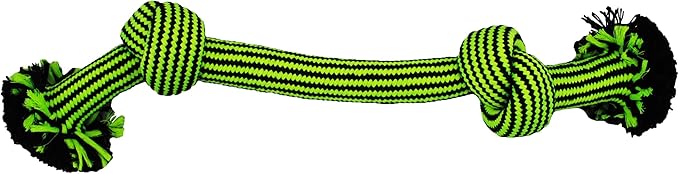 Jolly Pets Knot-N-Chew 2 Knot Green/Black Small/Medium