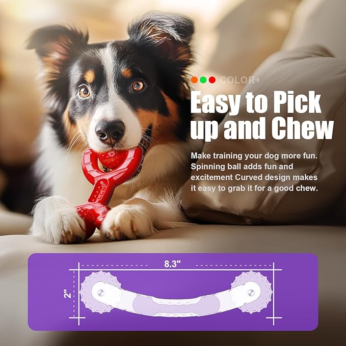 Indestructible Dog Toys for Aggressive Chewers, Heavy Duty Chew Proof Toys for Large Dogs, Durable Interactive Chew Toys for Adult Dogs with Anxiety Relief, Real Vanilla Flavor