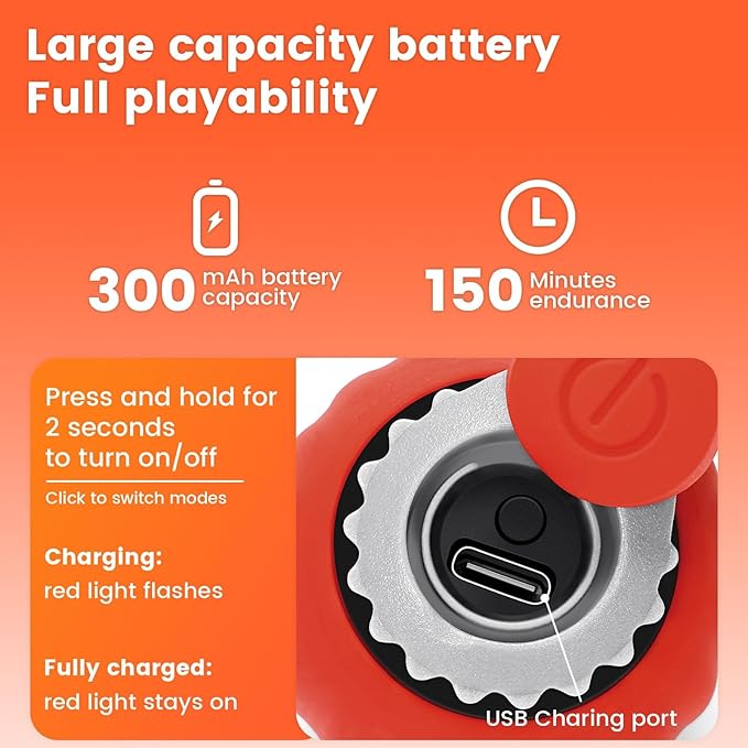 Interactive Cat Ball Speedy Tail 3.0 Pet Toy Rolling Ball, Interactive Toys for Indoor Cats, 360° Smart Automatic Dog Kitten Toy Turbo Tail Electronic Bouncing Balls Extra Tails (Blue&Red)