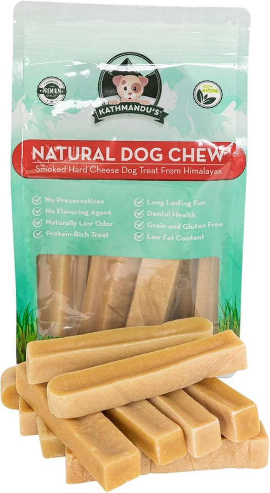 Authentic Himalayan Yak Cheese for Dogs - Medium (Pack of 10) - Sourced from Pristine Himalayan Foothill, Rawhide-Free, NO preservatives