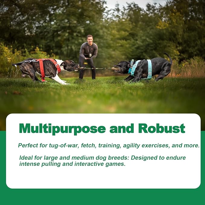 Tug-of-War Dog Toy for Large Breeds – Heavy Duty Dog Tug Toy for Aggressive Chewers, Elastic Bungee Rope Chew Toy for Interactive Play and Training