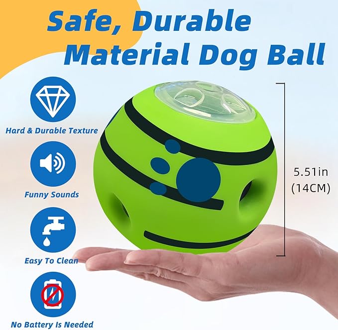 Interactive Puzzle Dog Treat Ball, Treat Dispensing Enrichment Dog Toys Ball, XL, 5.51 in (14 cm)