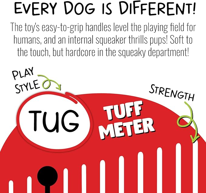 Jolly Pets Jolly Tug-a-Mal Cow Tug/Squeak Toy, Small