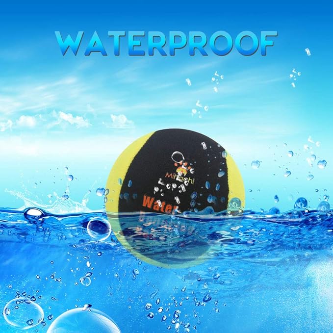 Mihachi Water Toys for Dogs 3 Packs - Bouncing Chew Tennis Balls Floating Toy, Bouncier, Buoyant in Pool or Lake Fun for Small to Medium Dogs