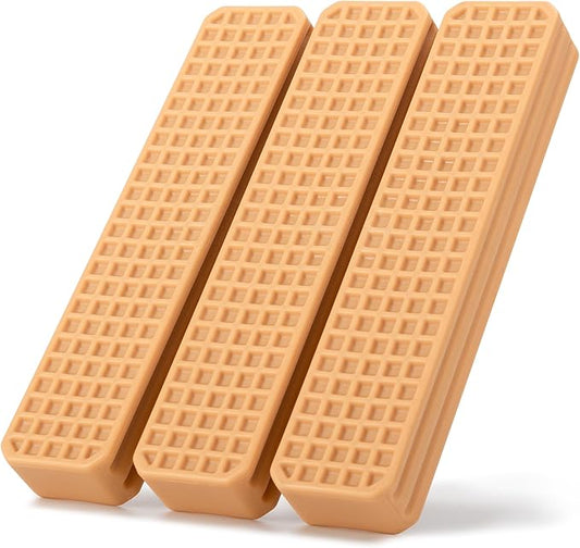 Durable Chew Toys for Large Dogs - Set of 3 Peanut Butter Flavor Dental Chew Toys, Long-Lasting Nylon for Aggressive Chewers, Reduces Tartar and Plaque