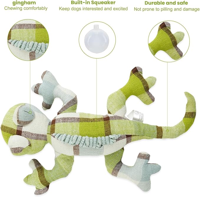 Bzonsmart Dog Toys, Squeaky Plush Dog Toy for Puppy Small Medium Dogs, Cute Soft Stuffed Puppy Toys for Teeth Cleaning and Boredom