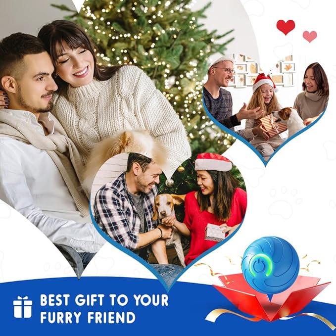 2PCS Dog Ball, 2025 Upgrade Vibrating Dog Ball Interactive Pet Balls Shaky Toy, USB Rechargeable Smart Shaking Pet Bounce Balls Automatic Moving Pet Toy for All Dogs (#A2)